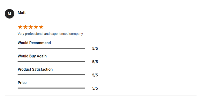 Google Review by Matt for digital marketing services.